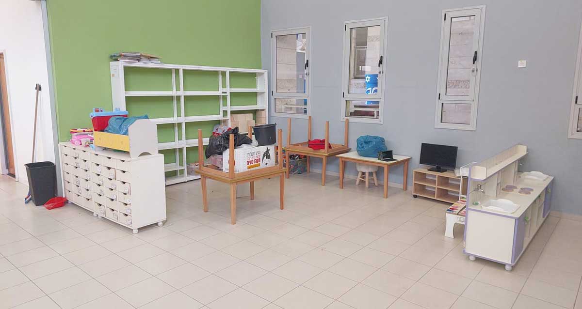 גן הילדים הזמני בספריית בית הספר היסודי דורון בנווה גן