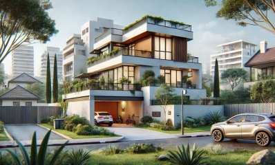 בית פרטי בשכונת מורשה ברמת השרון. הדמיית AI - מערכת