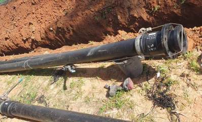 מיה - חברת המים של הוד השרון. תעלה וצינורות לידה.