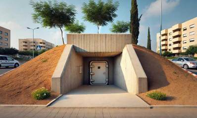 מקלט ציבורי. איור: AI