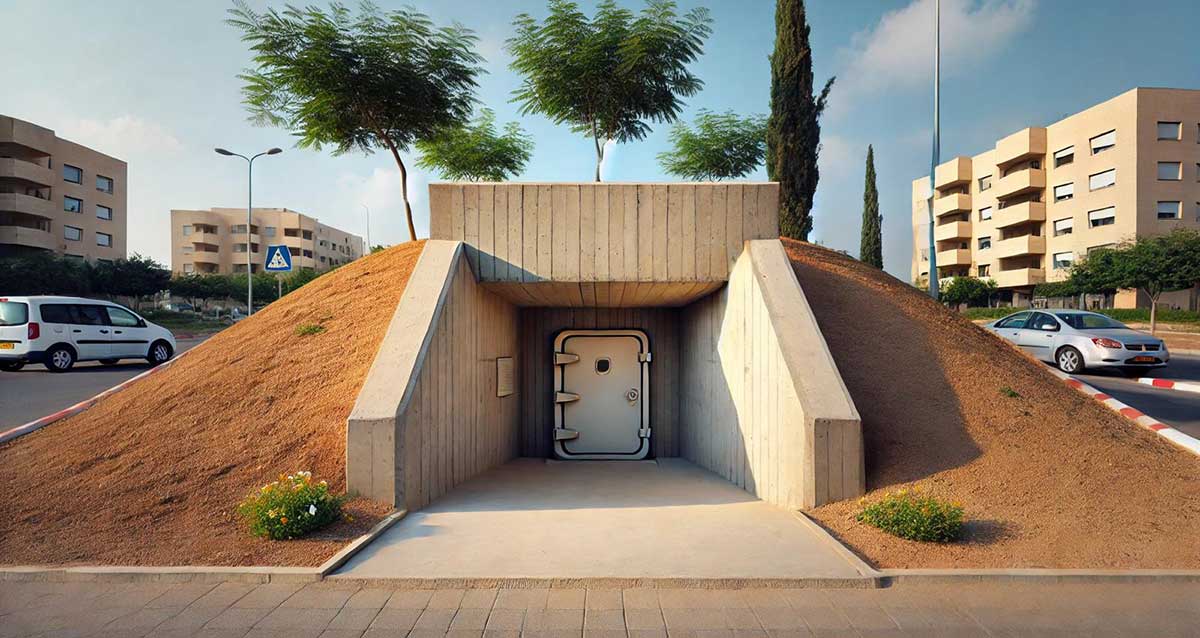 מקלט ציבורי. איור: AI
