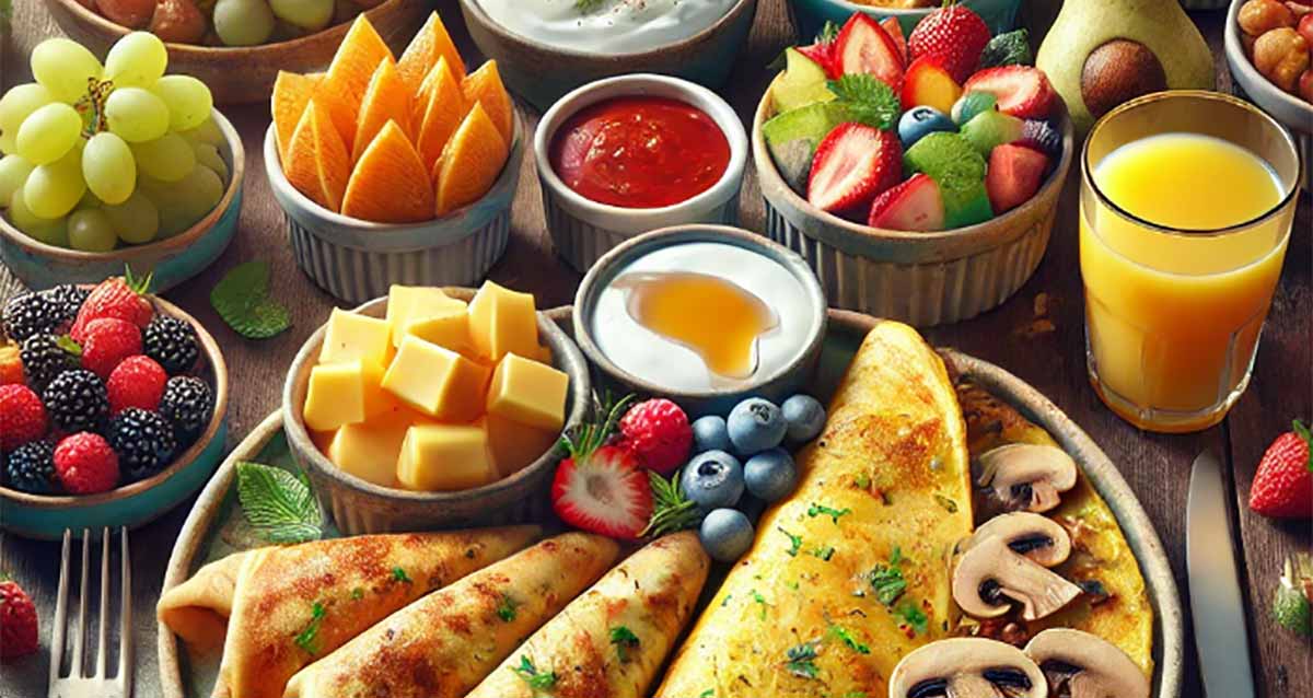 ארוחות בוקר מפנקות באזור השרון. עיבוד בינה מלאכותית: שרון אונליין