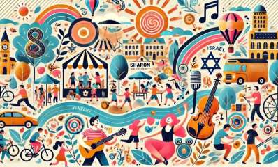 אירועים בערי השרון. איור AI - מערכת