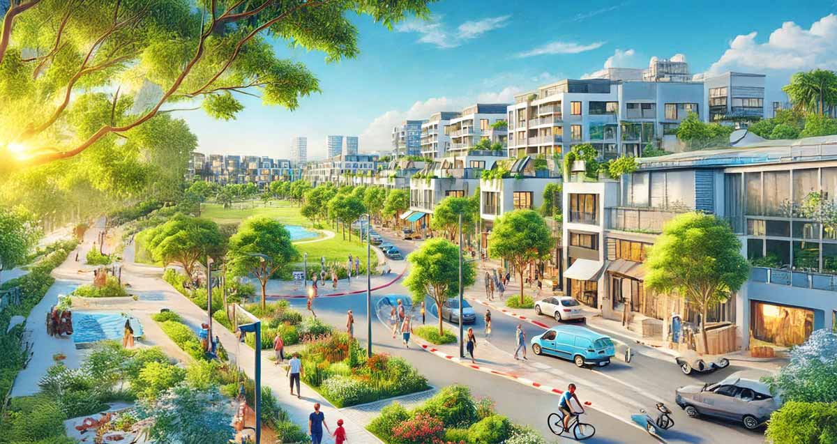 ציור של הוד השרון בצ'אט ג'י.פי.טי. עיבוד בינה מלאכותית