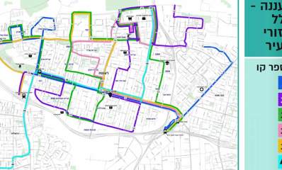 קווי אוטובוסים בכלל אזורי העיר רעננה. קווים 1, 12, 13, 14, 17, 48