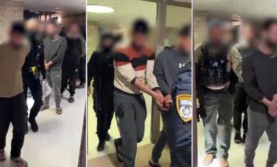 שב"חים שנתפסו בלב הרצליה. צילום: המשטרה