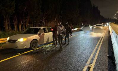 מחסום של משטרת ישראל ומג״ב בו נתפסו הפורצים והרכב בו נסעו