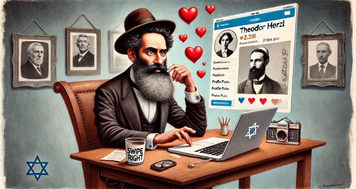 גם הרצל מחפש אהבה. עיבוד AI - מערכת