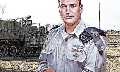 איור AI של אלוף אייל זמין במדי צה"ל מאחרויב טנק שמואל אליעז