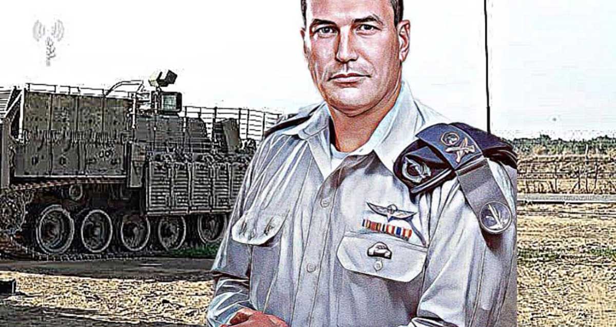 איור AI של אלוף אייל זמין במדי צה"ל מאחרויב טנק שמואל אליעז