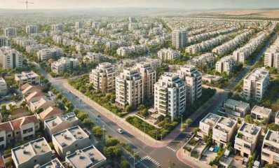 הדמיה של שכונת קריית שרת, רעננה. עיבוד AI - מערכת