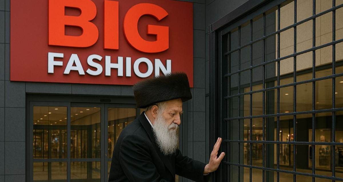 הדמיה: האדמו"ר מגור סוגר את שערי ביג פאשן גלילות. עיבוד AI - מערכת