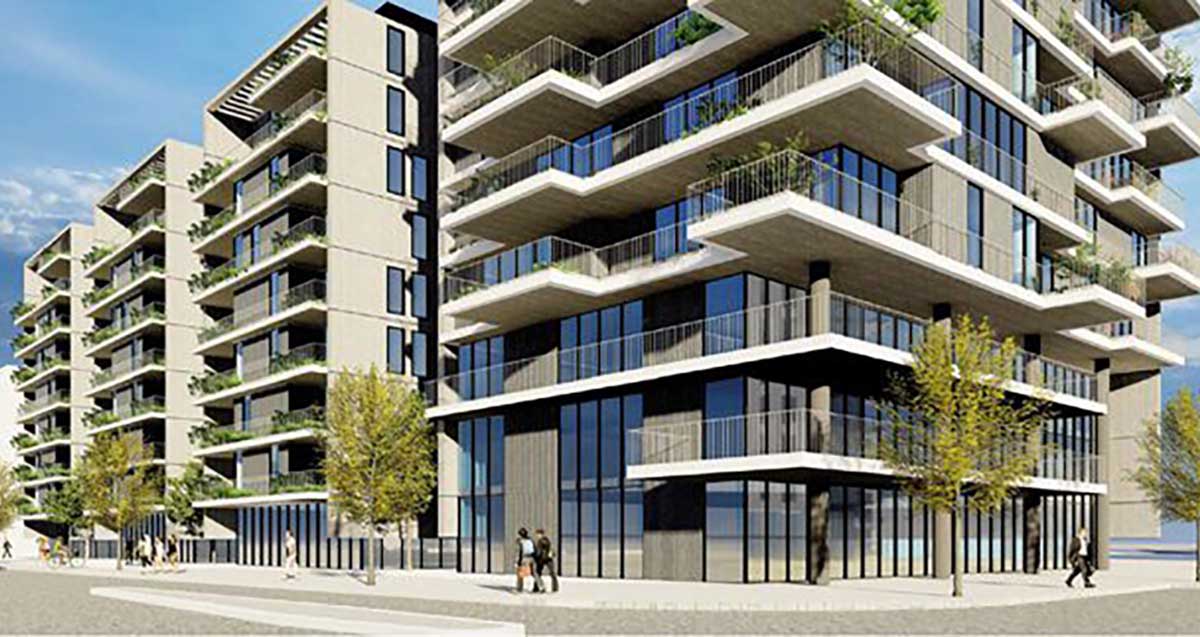 הדמייה של בנייני מגורים בהרצליה