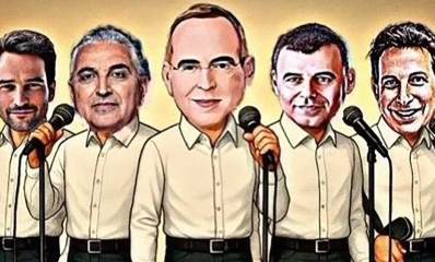 יריב פישר, רפי סער, איציק רוכברגר, חיים ברוידא, ואמיר כוכבי