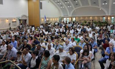 ימים לאחר הקרנת טקס הזיכרון האלטרנטיבי - קבלת שבת בבית הכנסת הרפורמי בית סמואלי ברעננה, מאי 2025. צילום: מיכה ורדי