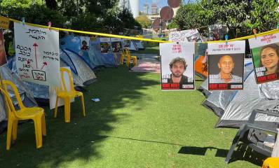 מאהל ברוטשילד שהוקם למען החטופים בתחילת המלחמה. צילום: טלי ליבמן