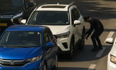 החשוד מנקב צמיגים. מבוסס על עיבוד AI לתיעוד שפרסמה המשטרה - ביצוע: מערכת