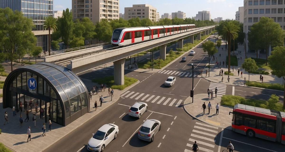כפר סבא 2050. הדמיית AI - מערכת
