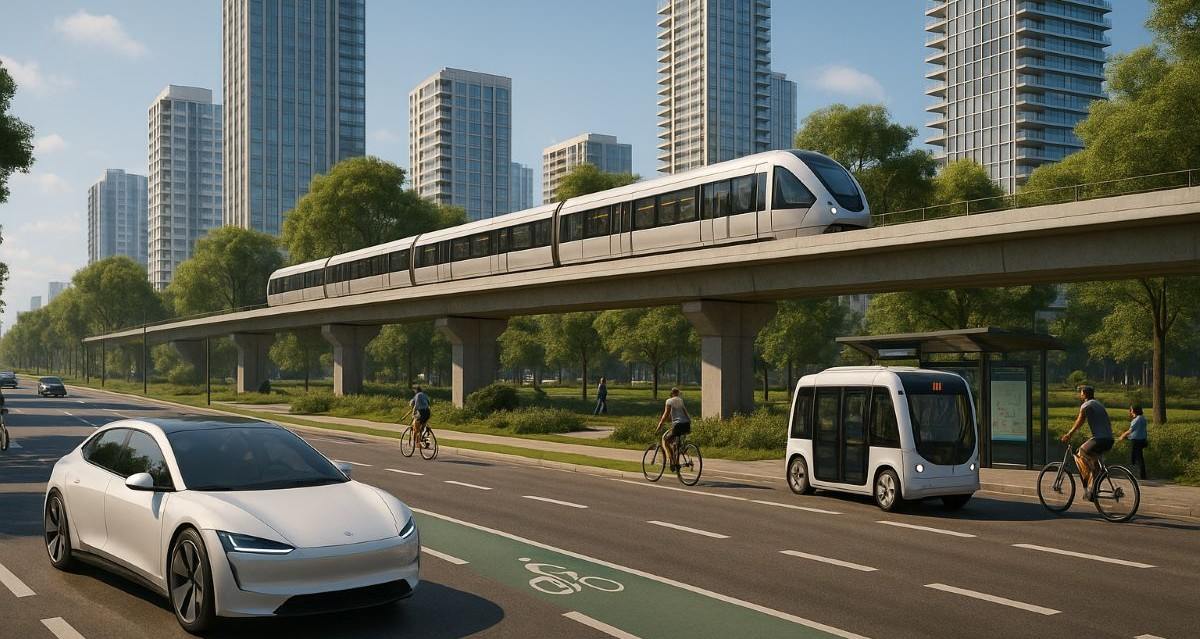 רמת השרון 2050. הדמיית AI - מערכת