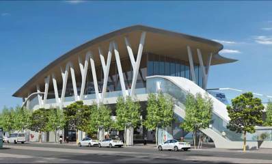 הדמיה של תחנת הרכבת החדשה של הרצליה