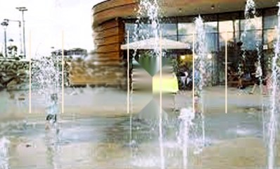 מתחם המזרקות בנווה זמר. עיבוד בינה מלאכותית: מערכת