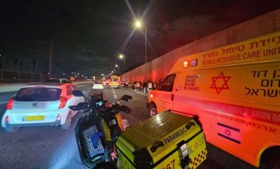 זירת התאונה ליד שבעת הכוכבים, צילום: תיעוד מבצעי מד"א