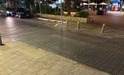 מעבר חצייה בלתי נראה בשדרות ח"ן במרכז הרצליה. צילום: שרון אונליין