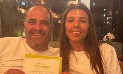 רעיית ראש העיר מיטל סער, עם משה לביא סגן מנהל מחלקת הגינון בעירייה