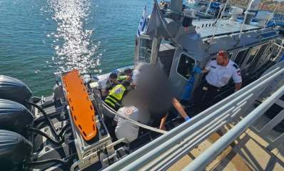 החילוץ על סירת השיטור הימי. צילום: תיעוד מבצעי מד"א