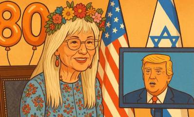 מרים אדלסון חוגגת 80. איור AI - שרון אונליין