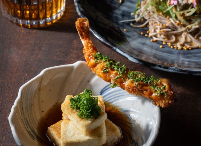 מנה אסייתית שההיא חלק מארוחת השף של השף רפא בקיוטו, צילום: דוד מויאל