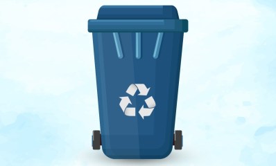 פח מחזור כחול. צילום: פייסבוק עיריית רמה"ש