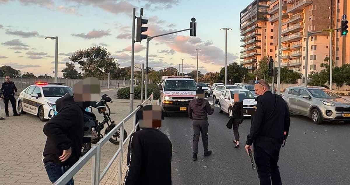 תאונה ברחוב ז'בוטינסקי בהרצליה