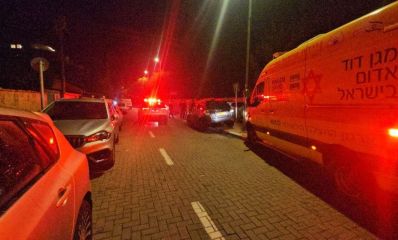 זירת הירי בהרצליה. צילום: תיעוד מבצעי מד"א