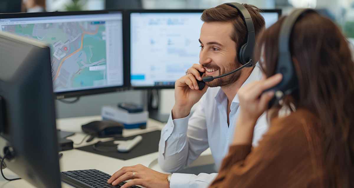 גבר ואישה במוקד טלפוני, הדמיית בינה מלאכותית: השרון אונליין