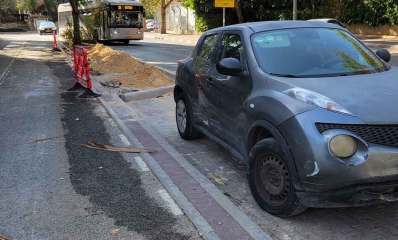 עבודות ברחוב דוד שמעוני במערב הרצליה הירוקה.