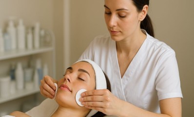 טיפול פנים אצל קוסמטיקאית. הדמיית AI - מערכת