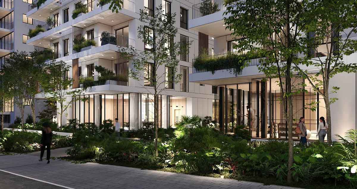 פרויקט רינובו ברובע הדר ברמת השרון, חזית הבניין. הדמיה: The Craft