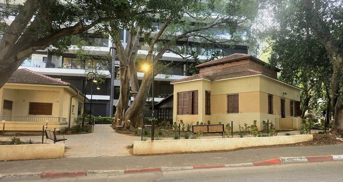 מבנים חדשים של בתים חדי קומה לשימור בנחלת בנימין הרצליה