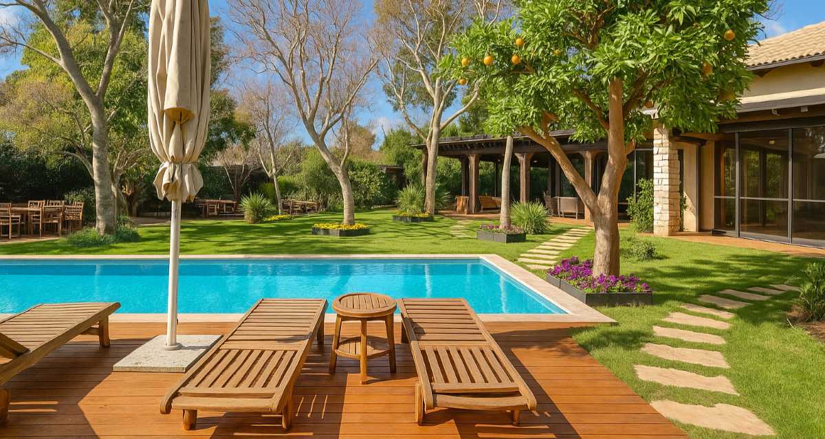 אחוזה למכירה בכפר שמריהו. הדמיית AI - מערכת