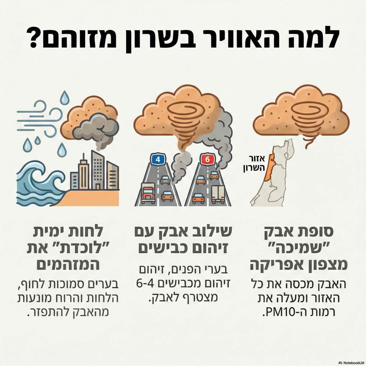 אובך בשרון - למה זה קורה? אינפוגרפיקה - מדיה היפר לוקאלית