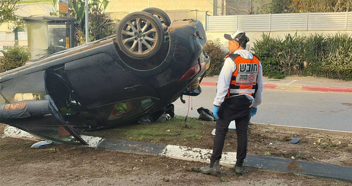 תאונה ברחוב מדינת היהודים בהרצליה