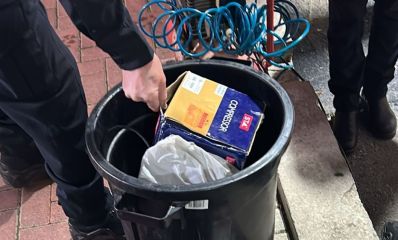 ציוד שנתפס לאחר שנגנב מחנות בהרצליה, צילום: משטרה