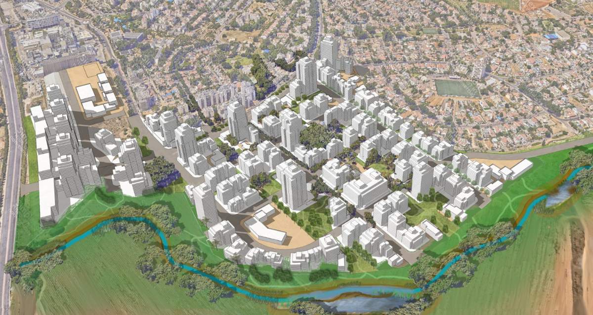 התחדשות עירונית שכונת יוספטל בכפר סבא, הדמיה: יער קורין אדריכלים