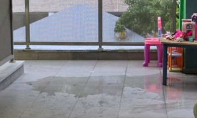 המסדרון החיצוני לגן כינור עם שלוליות מים, צילום: פרטי