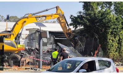 הריסת המבנה שבו שכנה מסעדת עדנה ברמת השרון