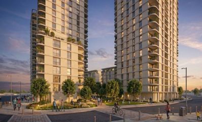 שני ביניינים גבוהים חדשים, קרדיט צילום והדמיה: משרד אדריכלים קיקה ברא״ז