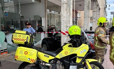 זירת האירוע רחוב סוקולוב, צילום: מדא