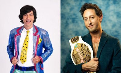 יונתן ברק מחזיק חגורת אליפות ומני ממטרה, צילום: טל גבעוני ואושר פרבר