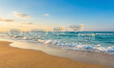 תחזית מזג האוויר לערי השרון. עיבוד AI - מדיה היפר לוקאלית